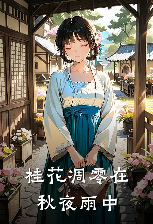 桂花凋零在秋夜雨中