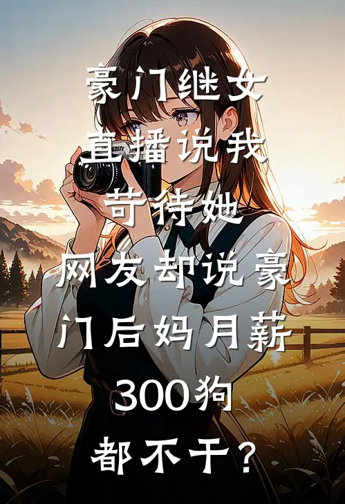 豪门继女直播说我苛待她，网友却说豪门后妈月薪300狗都不干？